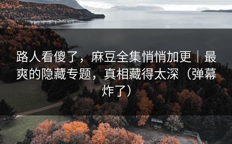 路人看傻了，麻豆全集悄悄加更｜最爽的隐藏专题，真相藏得太深（弹幕炸了）