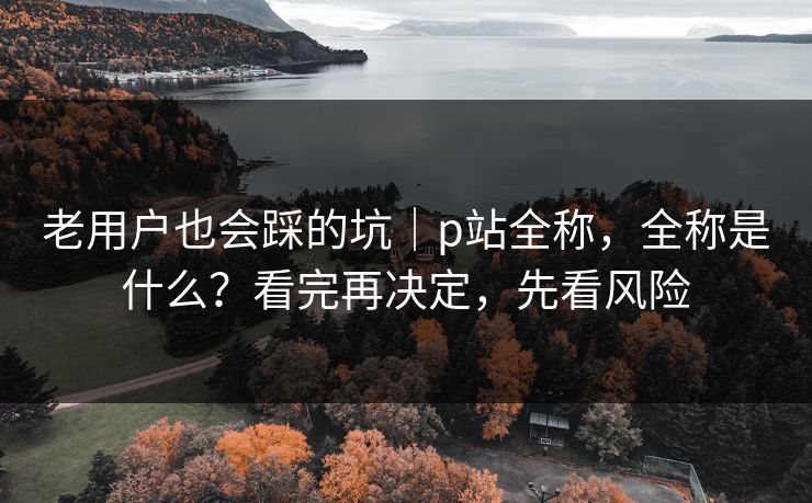 老用户也会踩的坑|p站全称,全称是什么?看完再决定,先看风险 老用户也会踩的坑|p站全称,全称是什么?看完再决定,先看风险
