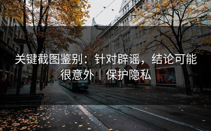 关键截图鉴别:针对辟谣,结论可能很意外|保护隐私 关键截图鉴别:针对辟谣,结论可能很意外|保护隐私